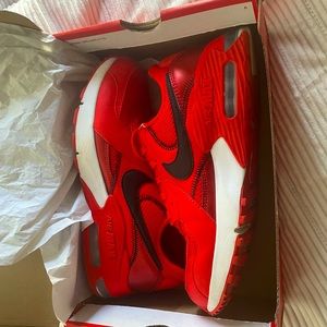 Red and black Nike airmax